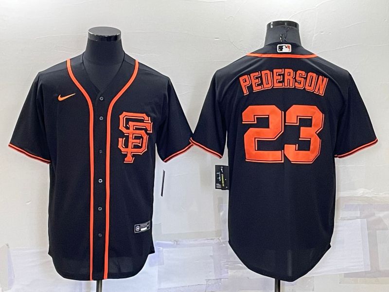 Men San Francisco Giants 23 Pederson Black Game Nike 2022 MLB Jersey